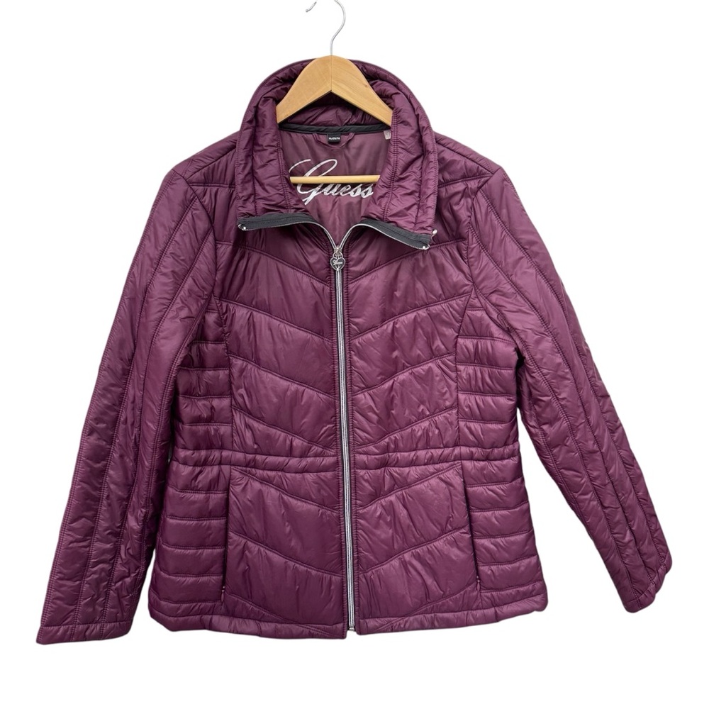 Guess Burgundy Quilted Jacket